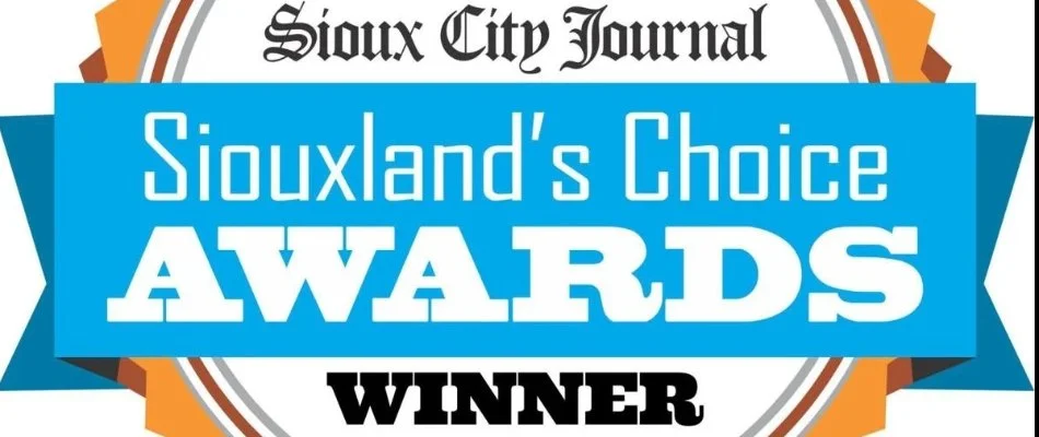 Siouxland's Choice Awards winner banner in Sioux City, IA.