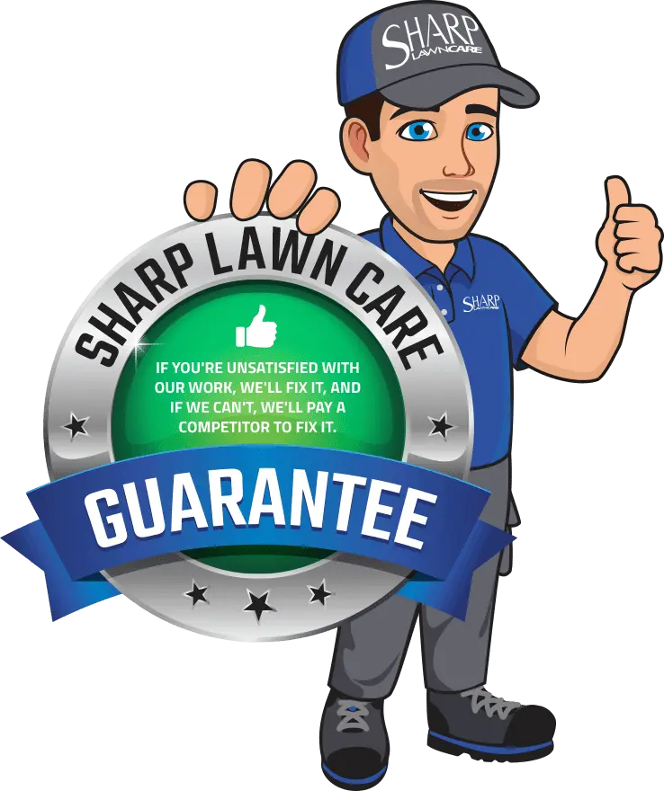 Sharp Lawn Care guarantee logo